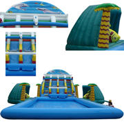 backyard inflatable water park